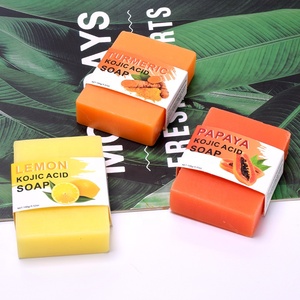 Nhãn Hiệu Riêng Hữu Cơ Đốm Đen Sâu Làm Sạch Nghệ Đu Đủ Chanh Kojic Axit Xà Phòng Cho Khuôn Mặt Và Cơ Thể - Product Image 3