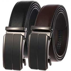 Ceinture automatique pour homme, couleur unie, boucle en alliage, style formel, moulage monobloc, design durable, largeur 3,5 cm, longueur 110-130 cm - Product Image 4