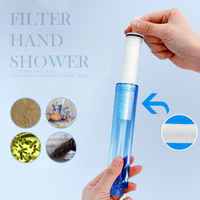Pommeau de douche haute pression de couleur bleue, économiseur d'eau économique