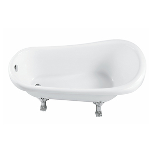 Petite baignoire carrée autoportante, baignoire spa, baignoire d'angle portable blanche - Product Image 5