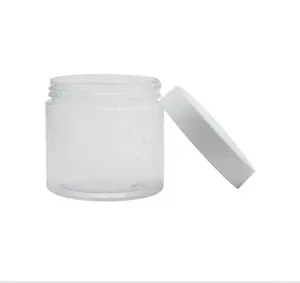 8 Oz Ronde Pet Vierkante Saffraan Container Gisting Cosmetische Cream Plastic Containers Kurk Plastic Pot Matte Pot Met Deksels