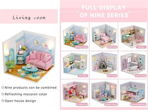 Hamaileon DIY Miniature en bois <span class=keywords><strong>pour</strong></span> maison <span class=keywords><strong>de</strong></span> poupée, <span class=keywords><strong>kit</strong></span> <span class=keywords><strong>de</strong></span> meubles, style créatif, modèle <span class=keywords><strong>de</strong></span> jouet, accessoires anti-poussière <span class=keywords><strong>pour</strong></span> adolescents et adultes - Product Image 3