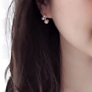 อุปกรณ์ทำเครื่องประดับมุก DIY เงินแท้ S925 ลูกปัดมุกขนาด 5-7 มม. แบบกลวง รองรับการติดตั้งหลายเม็ด สำหรับต่างหู รุ่น 20611 - Product Image 4