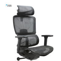 Chaises de bureau de conférence en maille, ergonomiques, pivotantes, à dossier haut