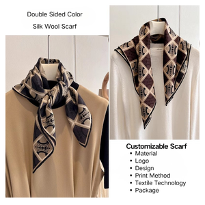 Écharpe à motif rétro en forme de diamant, souvenir de remise de diplôme scolaire, écharpes personnalisées avec les règles de l'école, le slogan, l'année de remise de diplôme, etc. - Product Image 1