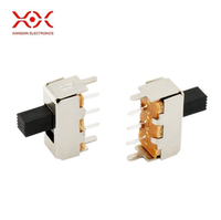 Interrupteur à glissière horizontal 6 broches 2 positions SS-22F04, interrupteur à bascule traversant avec support de fixation pour alimentation de jouets