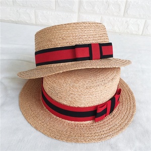 CUSTOM FLAT TOP BOATER Diseñador Lafite <span class=keywords><strong>Toquilla</strong></span> Venta al por mayor Sun Woven Summer Beach SHADE <span class=keywords><strong>Sombrero</strong></span> <span class=keywords><strong>de</strong></span> <span class=keywords><strong>paja</strong></span> para damas HOMBRES Mujeres Verano - Product Image 1