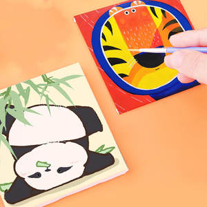 Juego de pintura de arte con 16 juegos (caballetes de madera, 2 pinceles, tableros de lienzo y <span class=keywords><strong>12</strong></span> pinturas) Kit de pintura para niños y adultos Fiesta de pintura - Product Image 4