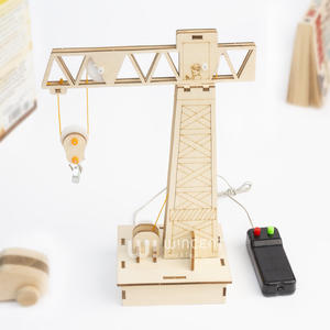 ערכת עשה זאת בעצמך של מגדל עגורן עם שלט רחוק, ערכת STEM, דגם עץ, הרכבה ידנית, חומר לניסוי מדעי לילדים, פרויקט לבית הספר - Product Image 4