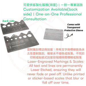 SOMOTO Taiwan Stainless Steel Motorcycle Thread Identification <b>Gauge</b> Portable Fastener Bolt Pitch <b>Measure</b> Card <b>Tool</b> - Product Image 2