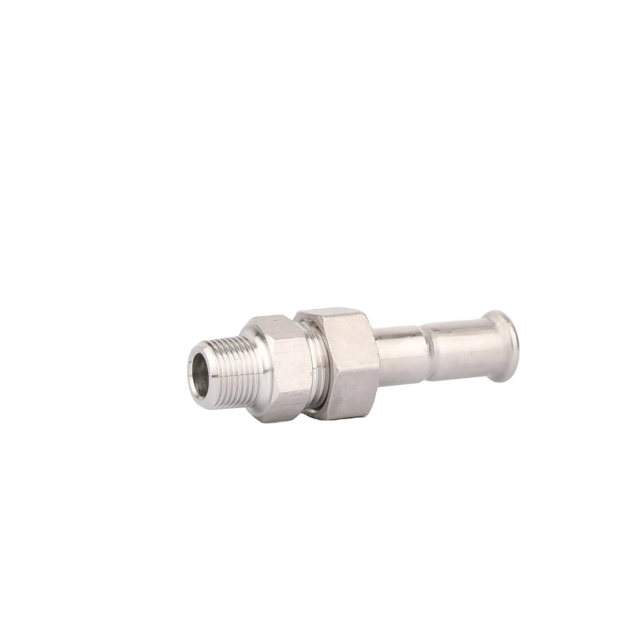 Conector de tubería de Metal SS 316, rosca macho, acoplamiento recto