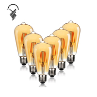 Décoration d'intérieur Ampoule à filament vintage rétro 4W E14 E12 Ampoule à filament LED Lampe
