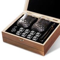 Ensemble de verres à whisky en cristal comprenant des Cubes de granit, des pierres de refroidissement du whisky glacé et une tasse en verre de whisky