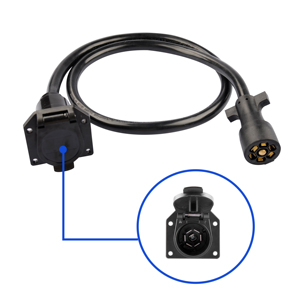 Câble d'extension de remorque robuste à 7 voies, câble de remorque à 7 voies 10-14 AWG <span class=keywords><strong>pour</strong></span> remorque de camping-car - Product Image 2