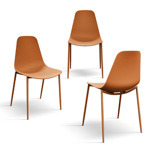 Juego de 4 sillas Alix de polipropileno naranja para comedor interior - Product Image 2