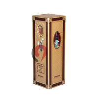 Boîte cadeau en carton noir luxueuse personnalisée, en forme de boîte magnétique, pour la protection du vin, avec impression élégante de vin rouge, pour le champagne
