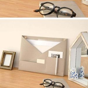 Stocked <b>File</b> <b>Organizer</b> Pu Leather Holder Modern Stylish Wall Hanging Mail Storage for Gifts - Product Image 3