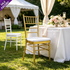 Discount Metal Gold Banquet Wedding Party Reception Chavari Chivari Tiffanie <b>Chairs</b> <b>Stackable</b> for Event - Product Image 1