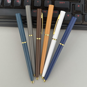 <span class=keywords><strong>Plumas</strong></span> estilográficas promocionales impresas con logotipo personalizado Morandi, pluma de plástico barata de 1,0mm de ancho de escritura, tinta azul de 1,0mm - Product Image 3