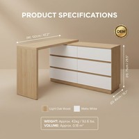 Coiffeuse d'angle moderne avec éclairage, meuble de rangement, chaise de maquillage rétractable et fixation murale