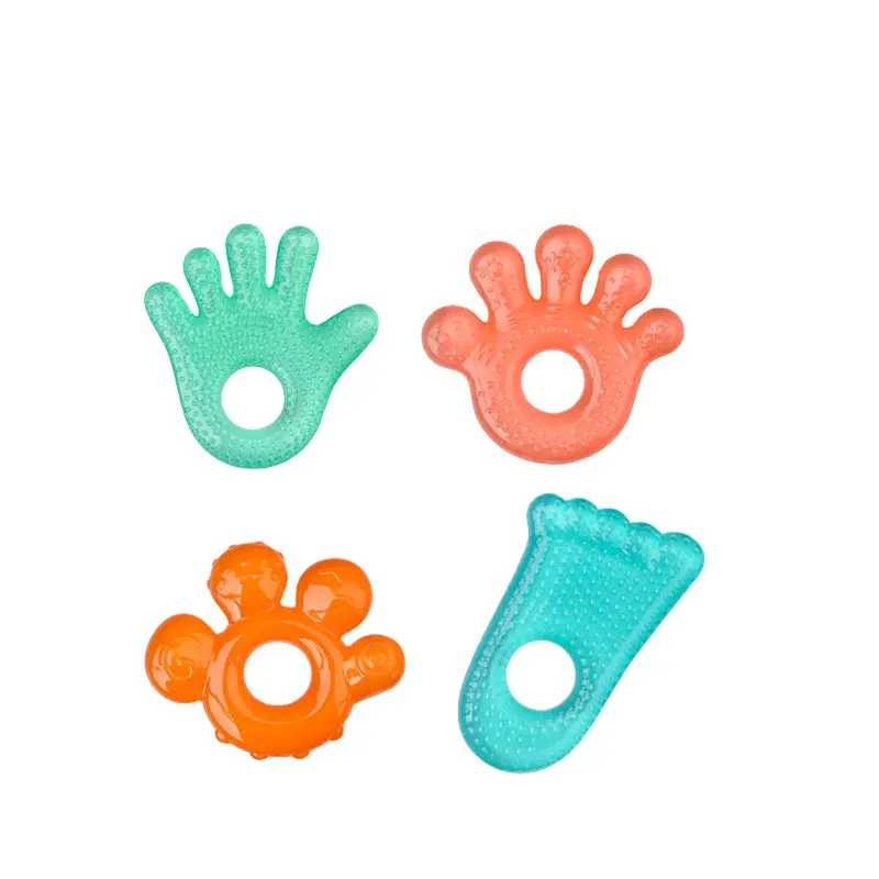 2021 baby teether Food Grade Safe Silicon Teether Water injection silicone teether