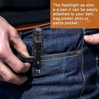 Offre Spéciale Lampe Torche LED Stylo d'Auto-Défense, Mini Lampe de Poche LED avec Clip, Lampe de Poche de Poche LED, Lampe de Poche Extérieure pour Camping, Urgence