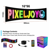 Panneau matriciel LED flexible, yeux de démon dynamiques, panneau de signalisation pour voiture, application Bluetooth, télécommande, écran défilant pour voiture et camion