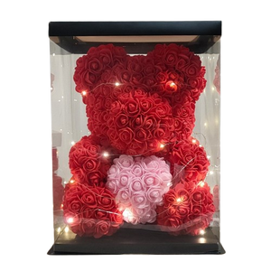 Oso de Jabón con Rosas en Forma de Corazón, Caja de Regalo Creativa para el Día de San Valentín, Ideal para Uso Personal y Regalos - Product Image 2