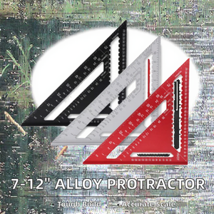 Règle triangulaire métrique en alliage d'aluminium de 7 pouces 12 pouces Rapporteur de menuisier Mesure carrée industrielle OEM - Product Image 3