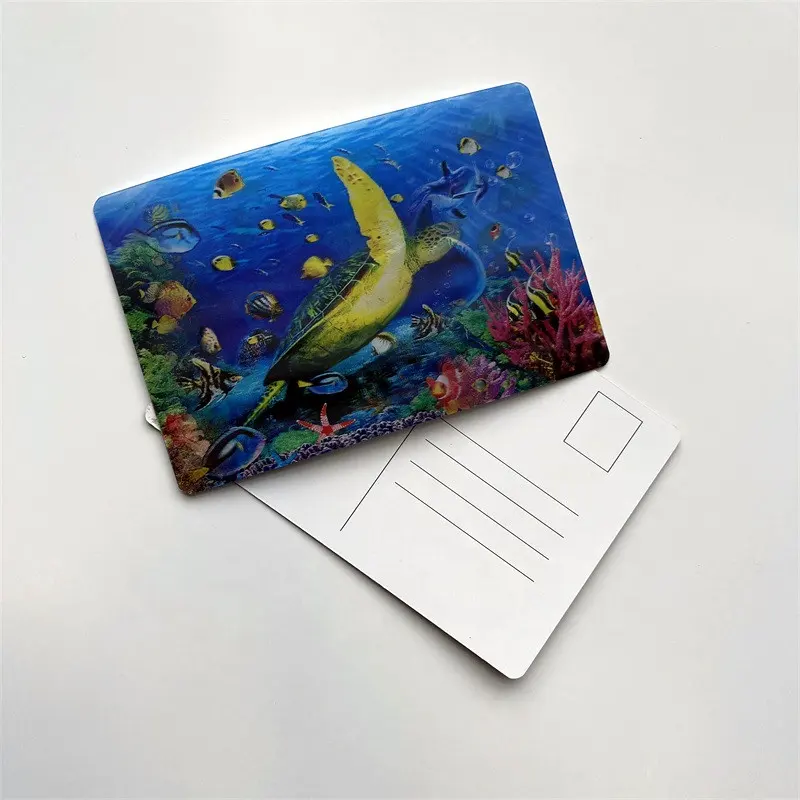 Buena calidad Personalizar tarjetas lenticulares 3D Impresión de postales lenticulares 3D con diseño personalizado