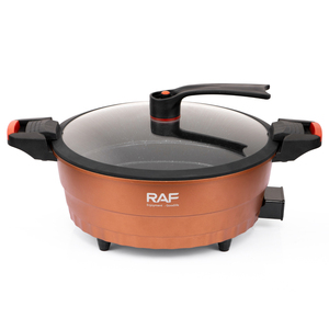 RAF 1300W R.5428M Marmite Électrique 6L 30cm Antiadhésive avec Contrôle par Bouton, Grille de Cuisson Vapeur, Nettoyage Facile - Product Image 3