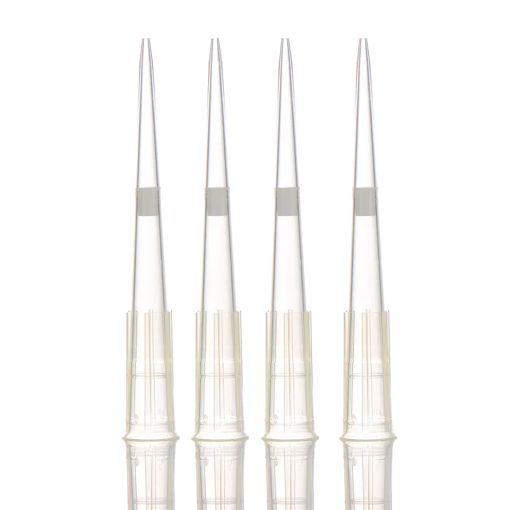 Lab disposable plastic sterile 20ul filter tips yellow bagged tip pipettes