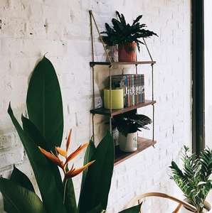 ชั้นวางต้นไม้แบบแขวน,ชั้นแขวนผนัง3ชั้นทำด้วยมือแขวนผนังชั้นจัดระเบียบเชือกปอกระเจา - Product Image 3