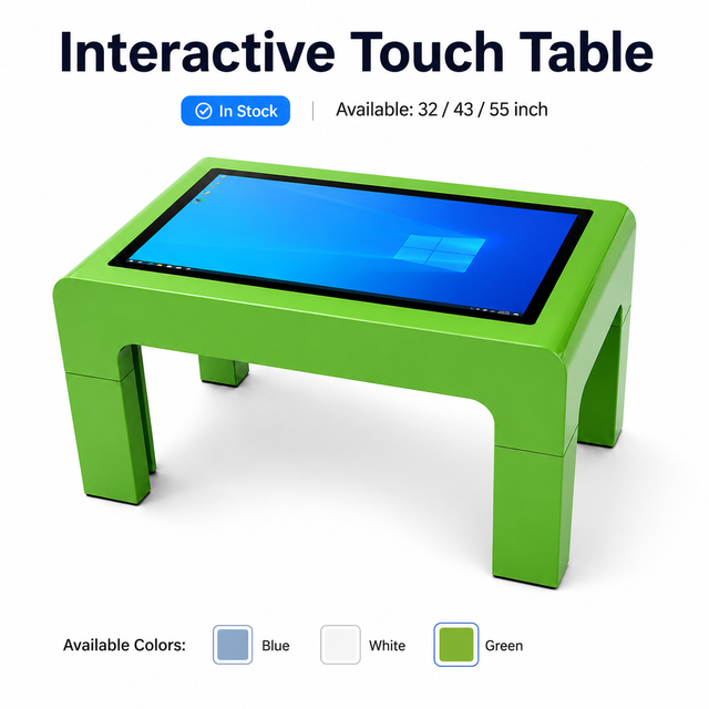 3 Day Delivery 32 Inch Green Interactive Touch Table Smart Table Display Table Touch Screen with Android Interactive Kid Games