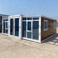 Maison mobile préfabriquée modulaire à double largeur personnalisée 20/30/40 pieds Maison conteneur extensible