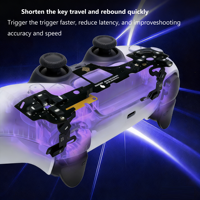 Kit complet de micro-contrôleurs Omron 12 touches, 8 touches, 4 touches pour manette PS5 avec bouton de menu surélevé
