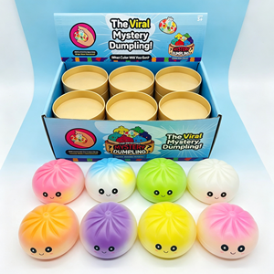 Juguete Blandito de Peluche con Forma de Bollo Sorpresa, con Caja de Vapor de Bambú, Colorido, de Levantamiento Lento, Antiestrés - Product Image 1