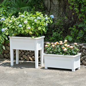 P80-2 Jardinière surélevée <span class=keywords><strong>en</strong></span> plastique auto-arrosante avec pieds et trous <span class=keywords><strong>de</strong></span> drainage pour fleurs – Vente chaude - Product Image 2