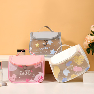 Bolsa de cosméticos de viaje de gran capacidad, estuche de almacenamiento de maquillaje de estilo coreano para viaje con cierre de cremallera - Product Image 3