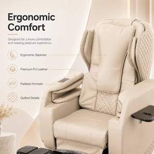 Fauteuil de pédicure professionnel avec spa pour les pieds, fauteuil de massage avec pompe à jets d'hydrothérapie, siège inclinable pour salon de manucure, équipement de spa beauté - Product Image 3