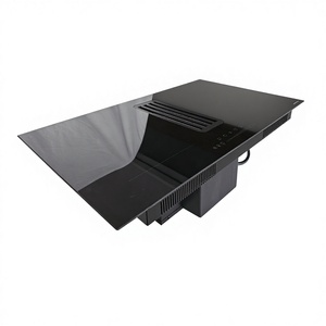 Table de cuisson à <span class=keywords><strong>induction</strong></span> encastrable en acier inoxydable avec <span class=keywords><strong>hotte</strong></span> aspirante <span class=keywords><strong>intégrée</strong></span>, 4 brûleurs, commande tactile, plaque électrique haute puissance pour usage domestique et hôtelier - Product Image 3