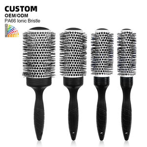 Nuevo peine de rodillo de pelo rizado de nailon para salón, cepillos de estilo de cilindro de aluminio de cerámica Antiestático de iones negativos para cabello profesional - Product Image 1