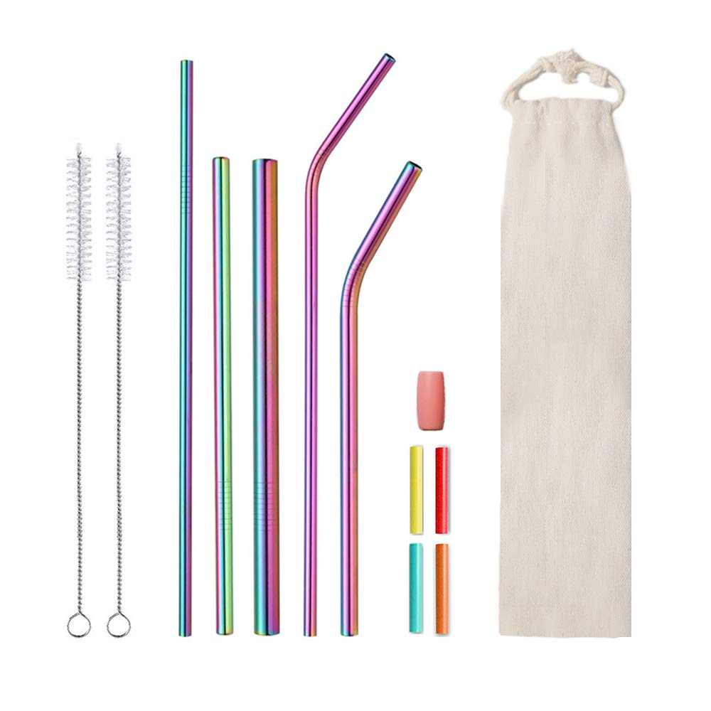 Bar Accessories Custom Straw Ecofriendly Drink Boba Straw Metal Straw Pouch