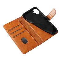 Casing HP Lipat Kulit PU untuk iPhone 17 - Penutup Berdiri dengan 3 Slot Kartu, Penutup Magnetik & Pelindung Anti Benturan