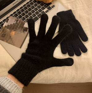 <span class=keywords><strong>Guanti</strong></span> Invernali per Ragazze in Pura Lana di Coniglio, Altamente Elastici, Monocolore, Comodi e Morbidi - Product Image 2