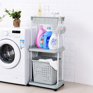 Giỏ Đựng Đồ Giặt Bật Lên Mới 2020 Đặt Trên Bánh Xe Phòng Tắm Giỏ Lưu Trữ 3 Tầng Xe Đẩy - Product Image 5