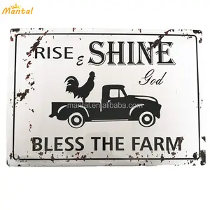 Rectangle Metal Signs Custom Any Logo Printed Tin Signs Wholesale Decoration Home Wall Aluminum Sign