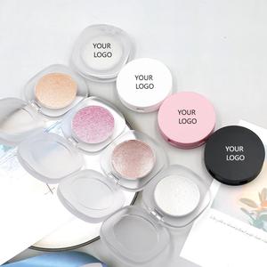 Brillo brillante vegano alto pigmento iluminar resaltar maquillaje facial polvo prensado resaltador sedoso suave <span class=keywords><strong>bronceador</strong></span> y resaltador - Product Image 1