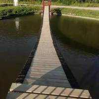 Aire de jeux panoramique d'été parc aquatique piscine balançoire jeux grand pont oscillant