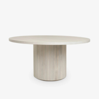 Table à manger rétro en chêne massif pour six personnes, design moderne personnalisé, table ronde pour salle à manger et négociation, en bois